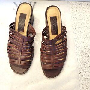 Bata Women's Brown Leather Sandals Size 6